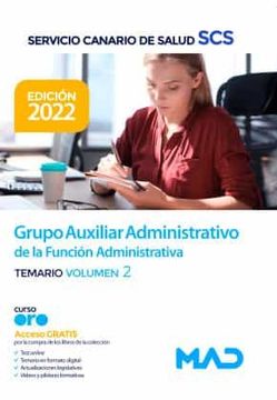 portada Grupo Auxiliar Administrativo de la Funcion Administrativa del Servicio Canario de Salud. Temario Volumen 2