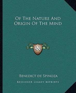 portada of the nature and origin of the mind (in English)