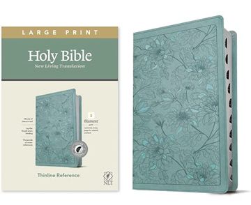 portada Nlt Large Print Thinline Reference Bible, Filament Enabled e: New Living Translation, Floral Leaf (in English)