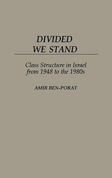 portada Divided we Stand: Class Structure in Israel From 1948 to the 1980S (Contributions in Sociology) 