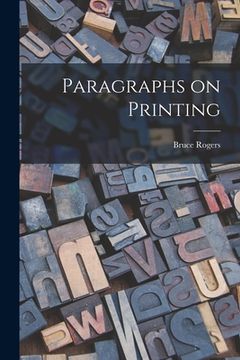 portada Paragraphs on Printing (in English)