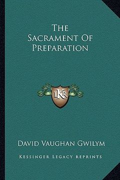 portada the sacrament of preparation (en Inglés)