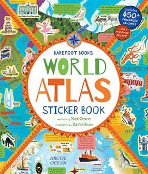 portada Barefoot Books World Atlas Sticker Book (en Inglés)