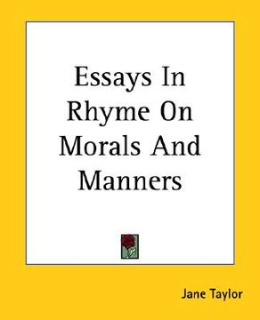 portada essays in rhyme on morals and manners (en Inglés)