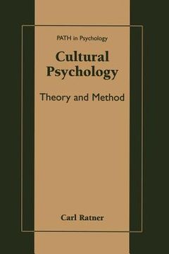portada Cultural Psychology: Theory and Method (en Inglés)