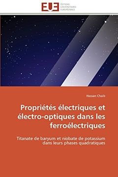 portada Proprietes Electriques Et Electro-Optiques Dans Les Ferroelectriques