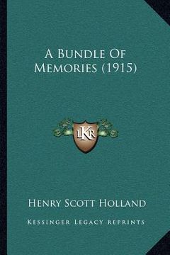 portada a bundle of memories (1915) (en Inglés)