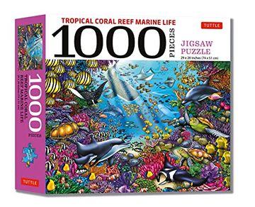 portada Tropical Coral Reef Marine Life - 1000 Piece Jigsaw Puzzle: Finished Size 29 in x 20 Inch (73. 7 x 50. 8 cm) 