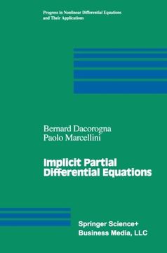 portada Implicit Partial Differential Equations (Progress in Nonlinear Differential Equations and Their Applications)