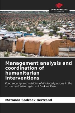 portada Management analysis and coordination of humanitarian interventions (en Inglés)
