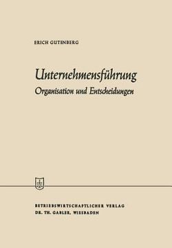 portada Unternehmensführung: Organisation Und Entscheidungen (en Alemán)