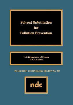 portada solvent substitution for pollution prevention (en Inglés)