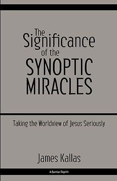 portada the significance of the synoptic miracles: taking the worldview of jesus seriously (en Inglés)