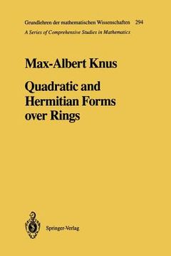 portada quadratic and hermitian forms over rings (en Inglés)