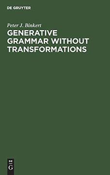 portada Generative Grammar Without Transformations (en Inglés)