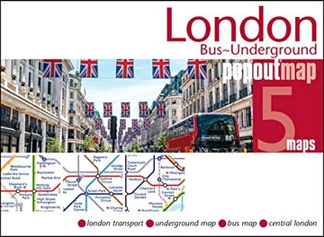 portada London bus & Underground Tube Popout map (Popout Maps) 
