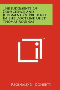 portada the judgments of conscience and judgment of prudence in the doctrine of st. thomas aquinas