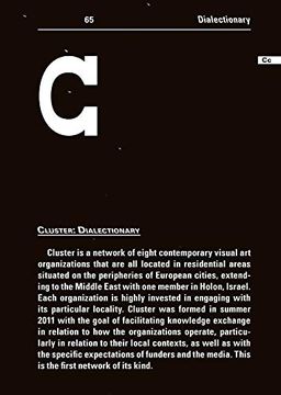 portada Cluster - Dialectionary (Sternberg Press) (en Inglés)