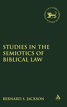 portada studies in the semiotics of biblical law (en Inglés)