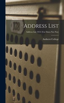 portada Address List; Address list 1914 (use dates not nos) (en Inglés)