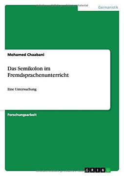portada Das Semikolon Im Fremdsprachenunterricht (German Edition)