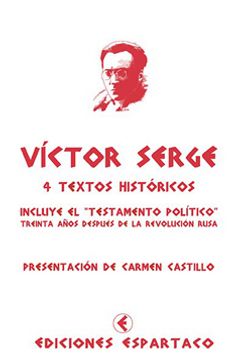 portada Victor Serge. 4 Textos Historicas