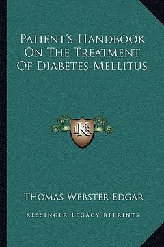 portada patient's handbook on the treatment of diabetes mellitus