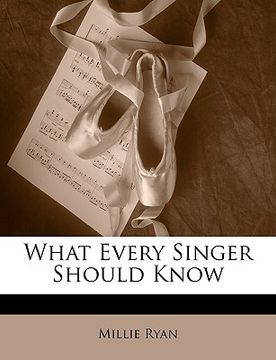 portada what every singer should know (en Inglés)