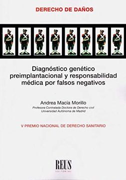 portada Diagnóstico Genético Preimplantacional y Responsabilidad Médica por Falsos Negativos (Derecho de Daños)