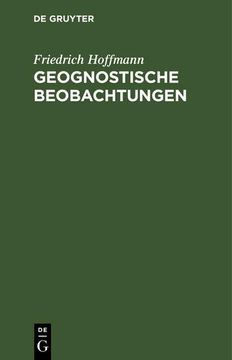 portada Geognostische Beobachtungen (en Alemán)