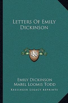 portada letters of emily dickinson (en Inglés)