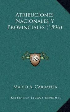 portada Atribuciones Nacionales y Provinciales (1896) (in Spanish)