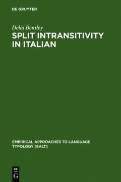 portada split intransitivity in italian (en Inglés)
