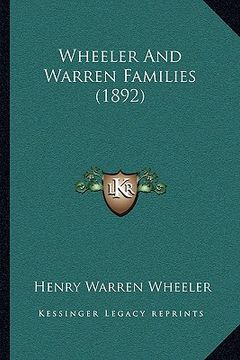 portada wheeler and warren families (1892) (in English)
