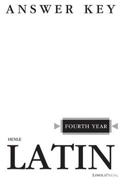 portada Henle Latin Fourth Year Answer Key (in English)