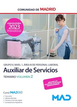 portada Personal Auxiliar de Servicios de la Comunidad Autonoma de Madrid (Grupo v, Nivel 1, Area b) Temario Vol. 2
