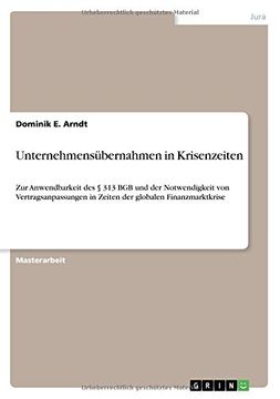 portada Unternehmensübernahmen in Krisenzeiten (German Edition)