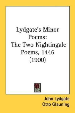portada lydgate's minor poems: the two nightingale poems, 1446 (1900) (en Inglés)
