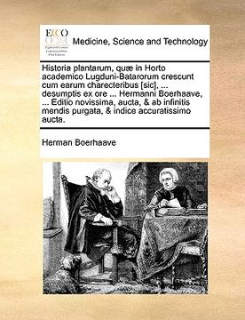 portada Historia plantarum, quæ in Horto academico Lugduni-Batarorum crescunt cum earum charecteribus [sic], ... desumptis ex ore ... Hermanni Boerhaave, ... (en Latin)
