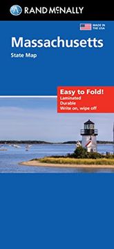 portada Rand Mcnally Easy to Fold: Massachusetts State Laminated map (en Inglés)