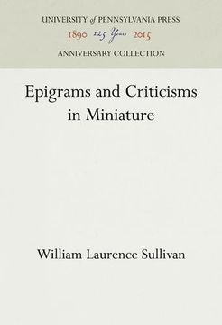 portada Epigrams and Criticisms in Miniature