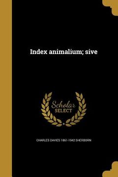 portada Index animalium; sive (en Italiano)