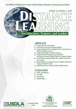 portada Distance Learning - Volume 16 Issue 1 2019 (en Inglés)