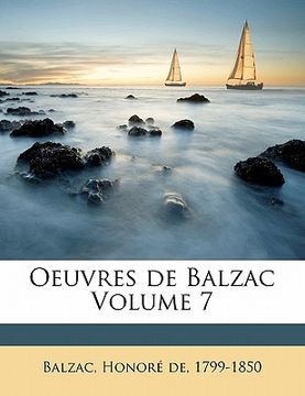 portada Oeuvres de Balzac Volume 7 (en Francés)