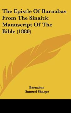 portada the epistle of barnabas from the sinaitic manuscript of the bible (1880) (en Inglés)