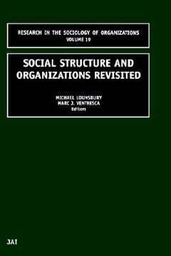 portada social structure and organizations revisited (en Inglés)