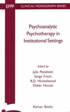 portada psychoanalytic psychotherapy instituitional settings