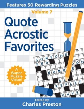portada Quote Acrostic Favorites: Features 50 Rewarding Puzzles (Puzzle Books for Fun) (in English)