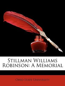 portada stillman williams robinson: a memorial