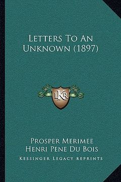 portada letters to an unknown (1897)
